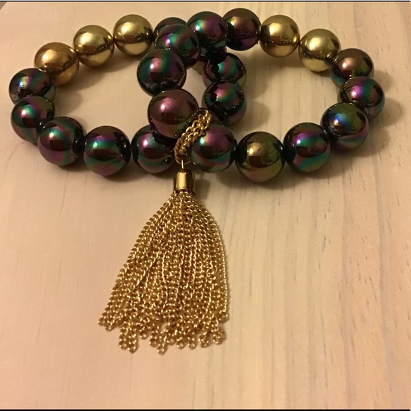 BeBe Double Strand Beaded Stretch Bracelet - Picture 3 of 5